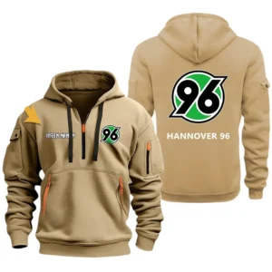 Hannover 96 Hoodie Reißverschluss, Kapuzenpullover mit Allover-Druck Hannover 96 BDE3304292550 - Khaki