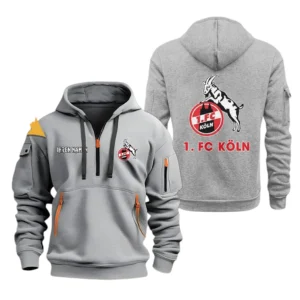 1. FC Koln Hoodie Reißverschluss, Kapuzenpullover mit Allover-Druck 1. FC Koln BDE3304292552 - Grau