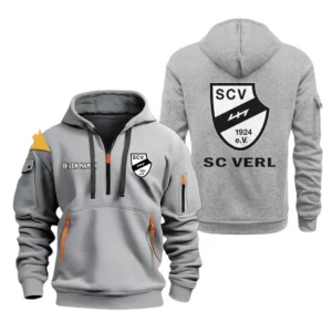 SC Verl Hoodie Reißverschluss, Kapuzenpullover mit Allover-Druck SC Verl BDE3304292553 - Grau