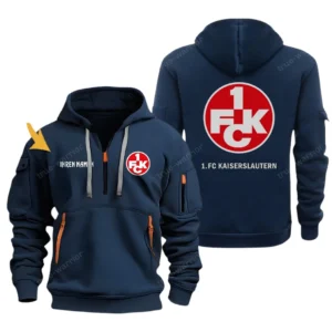 1. FC Kaiserslautern Hoodie Reißverschluss, Kapuzenpullover mit Allover-Druck 1. FC Kaiserslautern BDE3304292554 - Marineblau