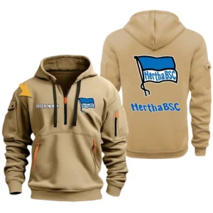 Hertha BSC Hoodie Reißverschluss, Kapuzenpullover mit Allover-Druck Hertha BSC BDE3304292555 - Khaki