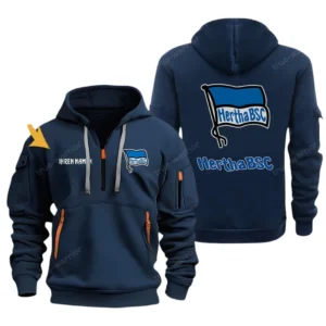 Hertha BSC Hoodie Reißverschluss, Kapuzenpullover mit Allover-Druck Hertha BSC BDE3304292555 - Marineblau