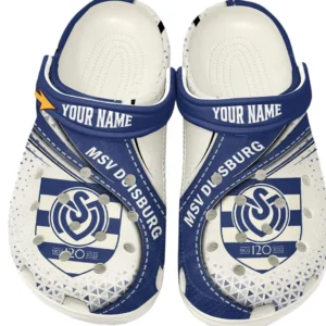MSV Duisburg Crocs Clogs mit Allover-Druck BDE3404292503 - Weiß