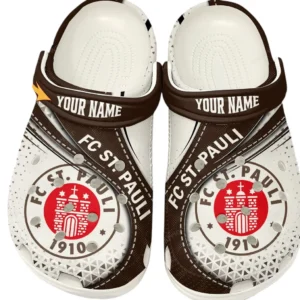FC St. Pauli Crocs Clogs mit Allover-Druck BDE3404292505 - Weiß