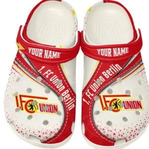 Union Berlin Crocs Clogs mit Allover-Druck BDE3404292512 - Weiß