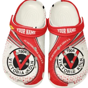 Viktoria Köln Crocs Clogs mit Allover-Druck BDE3404292514 - Weiß