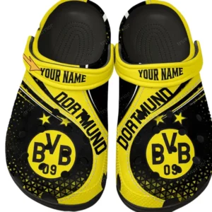 Borussia Dortmund Crocs Clogs mit Allover-Druck BDE3404292516 - Schwarz