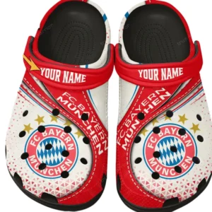 FC Bayern Munchen Crocs Clogs mit Allover-Druck BDE3404292527 - Schwarz