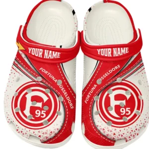 Fortuna Dusseldorf Crocs Clogs mit Allover-Druck BDE3404292538 - Weiß