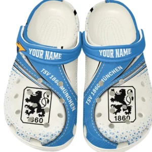 1860 Munich Crocs Clogs mit Allover-Druck BDE3404292546 - Weiß