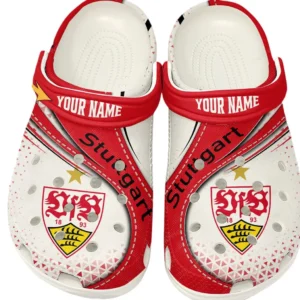 VfB Stuttgart Crocs Clogs mit Allover-Druck BDE3404292549 - Weiß