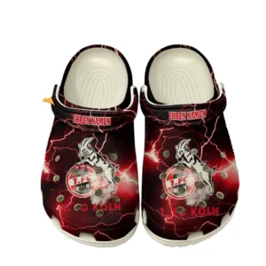 FC Koln Crocs Clogs mit Allover-Druck BDE3505072505 - Weiß