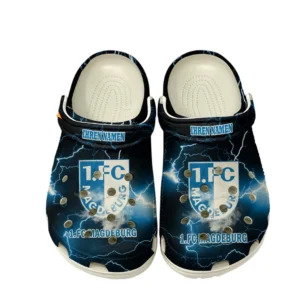 FC Magdeburg Crocs Clogs mit Allover-Druck BDE3505072506 - Weiß