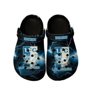 FC Magdeburg Crocs Clogs mit Allover-Druck BDE3505072506 - Schwarz