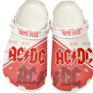 AC/DC Crocs Clogs mit Allover-Druck BDE3505072529 - Weiß