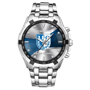 FC Magdeburg Armbanduhr Silberfarbe Herren Sportliches BDE3705072531