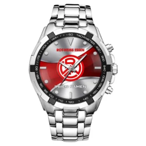 Rot-Weiss Essen e.V Armbanduhr Silberfarbe Herren Sportliches BDE3705072547