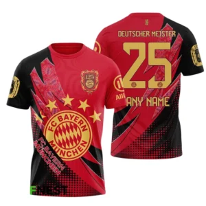 Bayern Munich T-Shirt Bundesliga Champions 2025 Hemd BDE4505062509