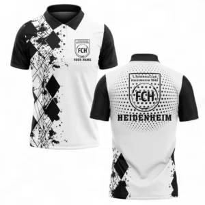 Heidenheim Poloshirt Herren, All-Over-Print-Polohemd Heidenheim Bundesliga BDE4605082510