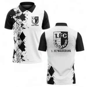 FC Magdeburg Poloshirt Herren, All-Over-Print-Polohemd FC Magdeburg Bundesliga BDE4605082527