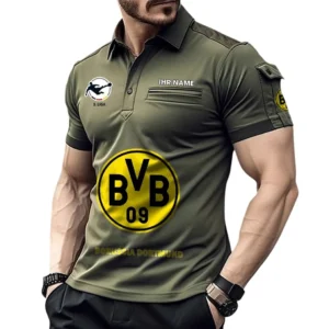 Borussia Dortmund II Poloshirt mit Tasche, All Over Print Hemd für Männer BDE4805092501 - Grün