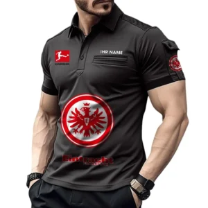 Eintracht Frankfurt Poloshirt mit Tasche, All Over Print Hemd für Männer BDE4805092507 - Schwarz
