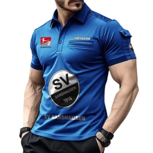 SV Sandhausen Poloshirt mit Tasche, All Over Print Hemd für Männer BDE4805092510 - Blau