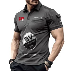 SV Sandhausen Poloshirt mit Tasche, All Over Print Hemd für Männer BDE4805092510 - Grau