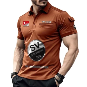 SV Sandhausen Poloshirt mit Tasche, All Over Print Hemd für Männer BDE4805092510 - Orange