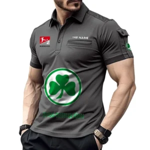 SpVgg Greuther Furth Poloshirt mit Tasche, All Over Print Hemd für Männer BDE4805092515 - Grau
