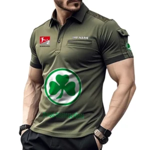 SpVgg Greuther Furth Poloshirt mit Tasche, All Over Print Hemd für Männer BDE4805092515 - Grün