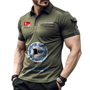 DSC Arminia Bielefeld Poloshirt mit Tasche, All Over Print Hemd für Männer BDE4805092517 - Grün