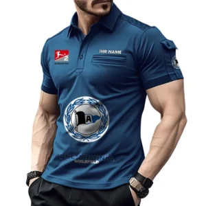 DSC Arminia Bielefeld Poloshirt mit Tasche, All Over Print Hemd für Männer BDE4805092517 - Marineblau