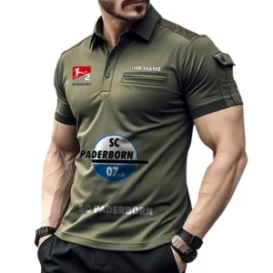SC Paderborn Poloshirt mit Tasche, All Over Print Hemd für Männer BDE4805092518 - Grün