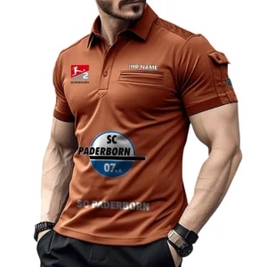 SC Paderborn Poloshirt mit Tasche, All Over Print Hemd für Männer BDE4805092518 - Orange