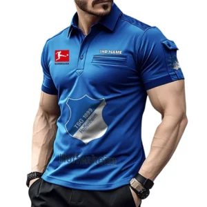 TSG Hoffenheim Poloshirt mit Tasche, All Over Print Hemd für Männer BDE4805092522 - Blau