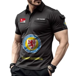 Eintracht Braunschweig Poloshirt mit Tasche, All Over Print Hemd für Männer BDE4805092524 - Schwarz