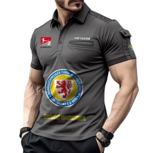 Eintracht Braunschweig Poloshirt mit Tasche, All Over Print Hemd für Männer BDE4805092524 - Grau