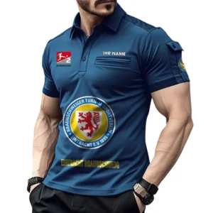 Eintracht Braunschweig Poloshirt mit Tasche, All Over Print Hemd für Männer BDE4805092524 - Marineblau