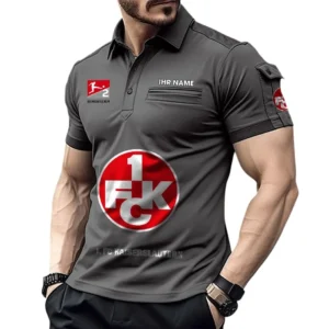 1. FC Kaiserslautern Poloshirt mit Tasche, All Over Print Hemd für Männer BDE4805092525 - Grau