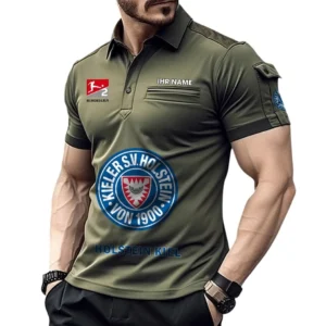 Holstein Kiel Poloshirt mit Tasche, All Over Print Hemd für Männer BDE4805092528 - Grün