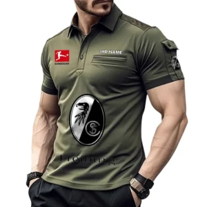 SC Freiburg Poloshirt mit Tasche, All Over Print Hemd für Männer BDE4805092529 - Grün