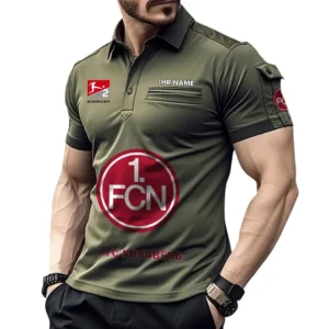 1. FC Nurnberg Poloshirt mit Tasche, All Over Print Hemd für Männer BDE4805092530 - Grün