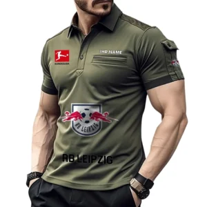 RB Leipzig Poloshirt mit Tasche, All Over Print Hemd für Männer BDE4805092531 - Grün