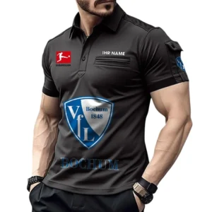 VfL Bochum Poloshirt mit Tasche, All Over Print Hemd für Männer BDE4805092532 - Schwarz