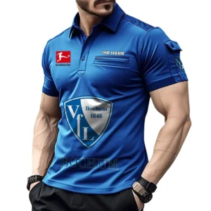 VfL Bochum Poloshirt mit Tasche, All Over Print Hemd für Männer BDE4805092532 - Blau
