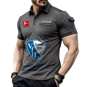 VfL Bochum Poloshirt mit Tasche, All Over Print Hemd für Männer BDE4805092532 - Grau