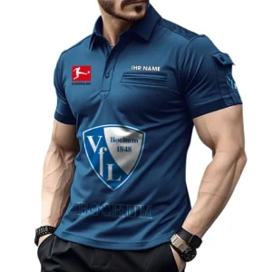 VfL Bochum Poloshirt mit Tasche, All Over Print Hemd für Männer BDE4805092532 - Marineblau