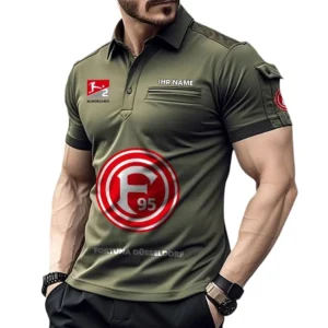 Fortuna Düsseldorf Poloshirt mit Tasche, All Over Print Hemd für Männer BDE4805092538 - Grün