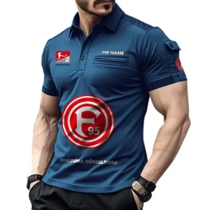 Fortuna Düsseldorf Poloshirt mit Tasche, All Over Print Hemd für Männer BDE4805092538 - Marineblau
